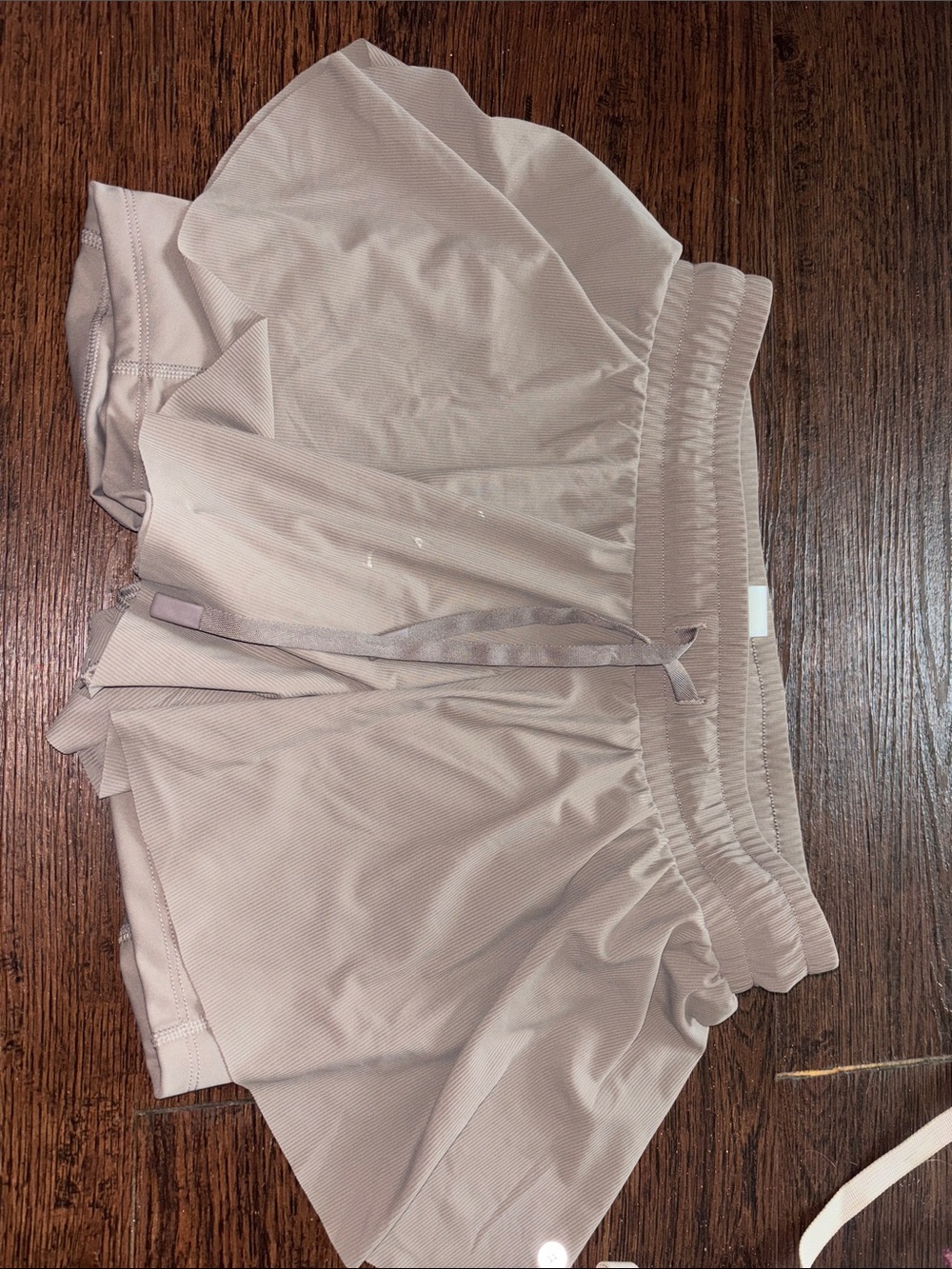 Light Mauve Women's Athletic Flowy Shorts.